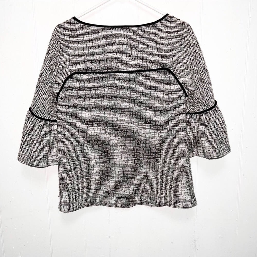 Calvin Klein Tweed Bell Sleeve Boat Neck Blouse Size 1X - Picture 3 of 6